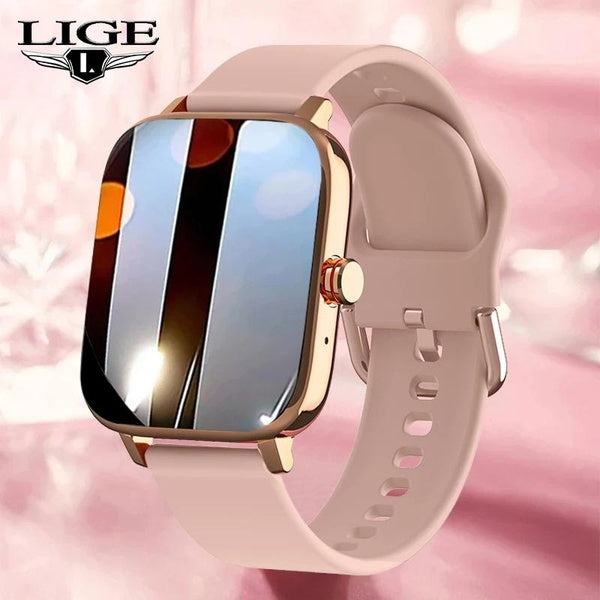 LIGE appel montre intelligente femmes cadran personnalisé étanche Smartwatch pour Xiaomi Android IOS Bluetooth musique montres filles Bracelet + boît