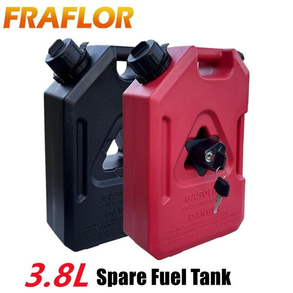 1 Gallon (3.8L) Gasoline Oil Container Fuel Canister Jerrican Fuel Tank Gas Can Plastic Gasoline Storage Container for SUV Car Motorcycle Jerry can