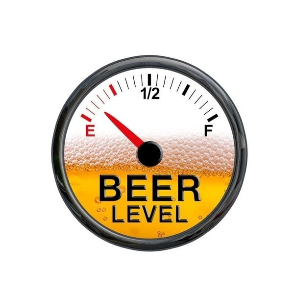14CM*14CM Funny Beer Level Meter Gauge Decal PVC Car Sticker