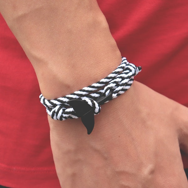 Boho Main Baleine Queue Viking Bracelet Charmes Main Tressé Corde Braslet Pour Hommes Femmes Brassard Chaîne Adjustband Bijoux Homme