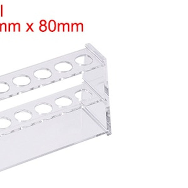 Support de tube à essai Arcylic 6 puits pour tubes à centrifuger de 10 ml clair