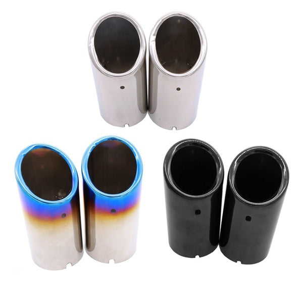 2 PCS Car Rear Exhaust Tail Pipe Muffler Throat Outlet Nozzle For Volkswagen VW golf 5 6 7 Jetta 6 Scirocco Sagitar Passat B6 B7 B8 1.4T TSI