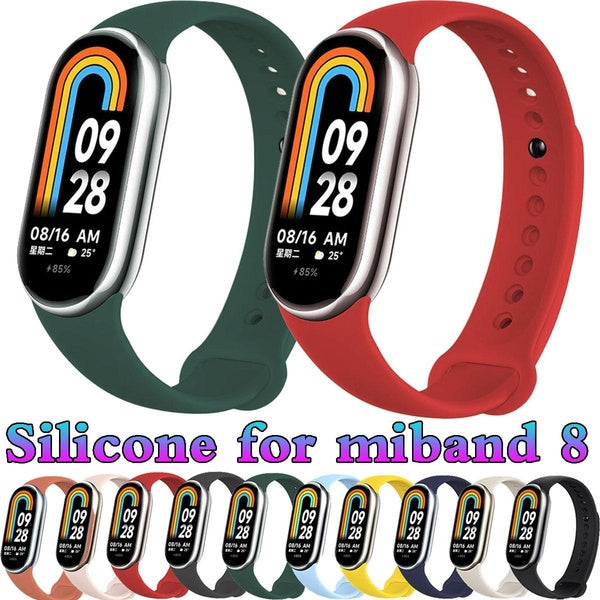 Silicone Band for Mi Band 8 Strap NFC Sport Soft Accessories SmartWatch Wristband Bracelet for Xiaomi MiBand 8