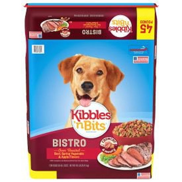 Kibbles 'N Bits Bistro Oven Roasted Beef, Spring Vegetable & Apple Flavor Dog Food, 45-Pound