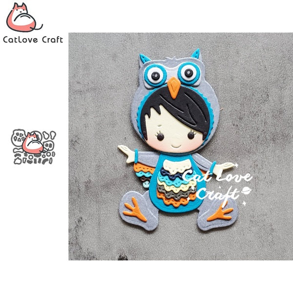 Catlove hibou bébé Animal métal matrices de découpe Scrapbooking moule pochoir découpes carte faisant bricolage artisanat gaufrage nouveaux matrices