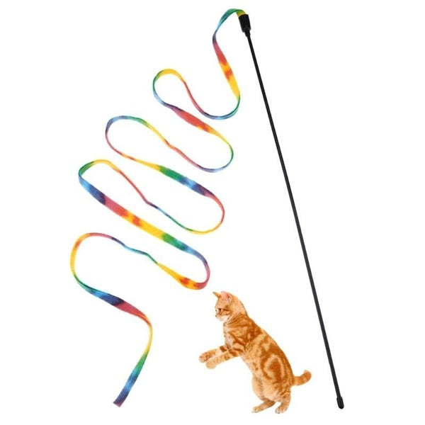 Pet Cat Toys Cute Funny Rod Wand Plastic Toy for Cats Rod Interactive Toys for Cats Pet Cat Supplies