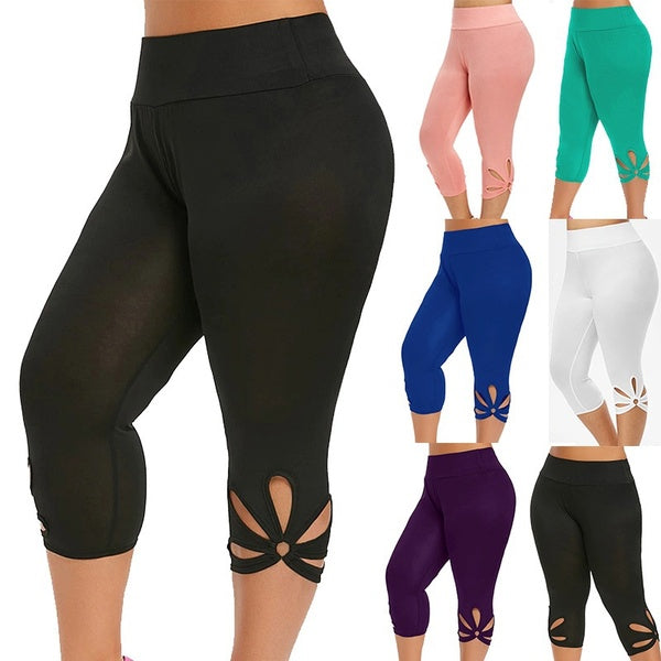 Women's Performance Mid-Rise Capri Active Legging High Waist Yoga Pants Tummy Control Workout Running Stretch Yoga Leggings Women Capris Pants