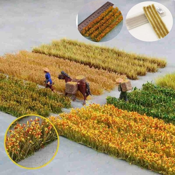 Simulation Rice Field Scene Model Grass Cluster Train Military Sand Table Building Material Accessories Matron Inn
