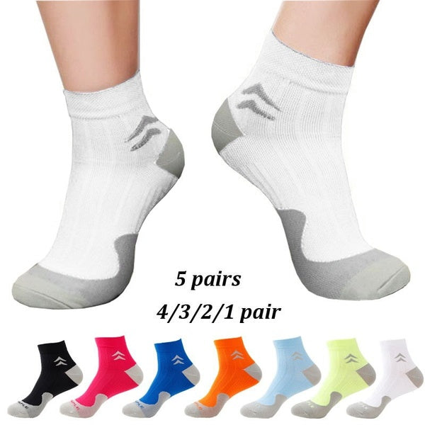 1-2-3-4-5 paires chaussettes courtes cheville chaussettes de Compression pour femmes et hommes pour sport athlétique gymnastique Yoga course cyclisme