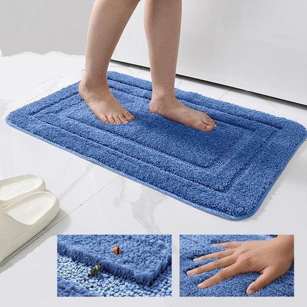 Thickened Microfiber New Water-absorbent Floor Mats Bathroom Mats Kitchen Mats TPR Non-slip Latex Bottom Doormat Carpet