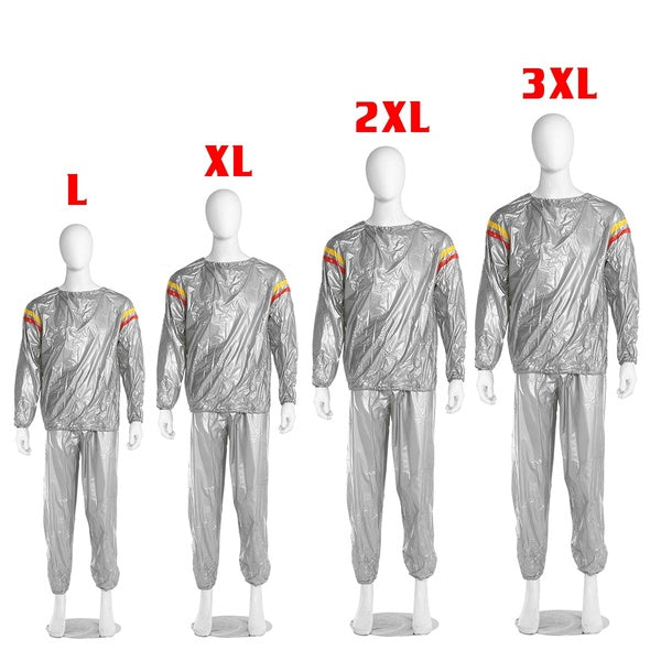 Robuste Fitness Perte De Poids Corps Complet Sueur Sauna Costume Exercice Gym Anti-Déchirement PVC pour Hommes Femmes