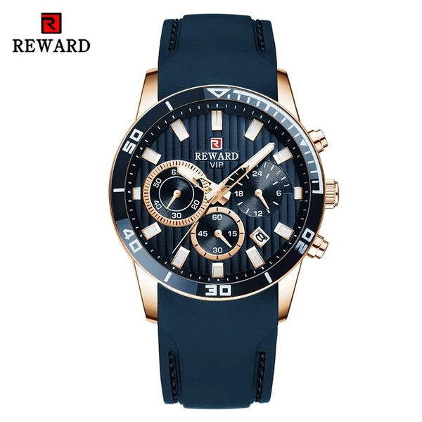 RÉCOMPENSE Silicone Sport Hommes Montres À Quartz Hommes D'affaires Montre Étanche Date Montre-Bracelet Top Marque Mâle Horloge