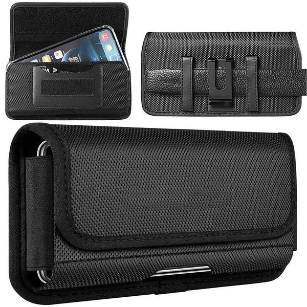 Hommes étui de téléphone pour iPhone 14 13 12 Pro Max XS XR X Clip de ceinture en Nylon étui taille pochette de transport sac portefeuille porte-cart