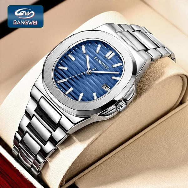 LIGE montres carrées hommes et femmes en acier inoxydable lumineux étanche montre-bracelet à Quartz mode montre d'affaires pour hommes