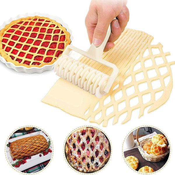 Pizza Silk Hob,Lattice Roller Cutter, Pie Pizza Cookie Dough Roller Lattice Household Baking Pastry Tools