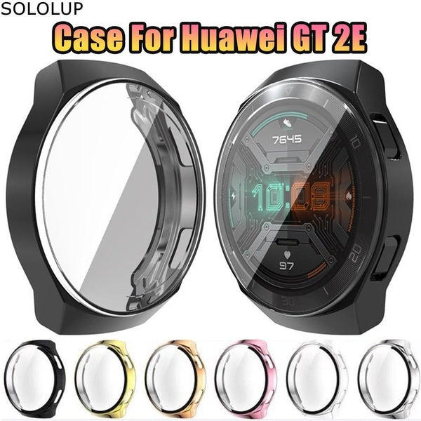 SOLOLUP Case for Huawei Watch GT 2e Cover Soft TPU Full Coverage Frame Smartwatch Accessories Bumper+Screen Protector Huawei Watch GT2E