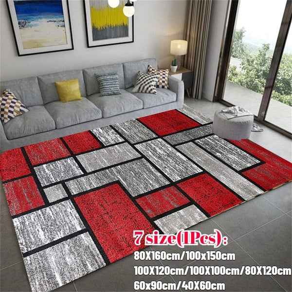 Classic Plaid Printing Area Carpet Living Room Decoration Large Carpet Bathroom Anti-slip Floor Mat Door Mat Home Running Carpet Bedroom Indoor Outdo