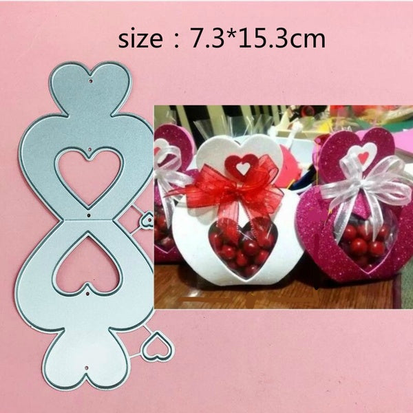 New Love Sweet Candy Box Metal Cutting Dies Scrapbooking Fold Embossing Paper Cards Template Punch Stencil DIY New Dies