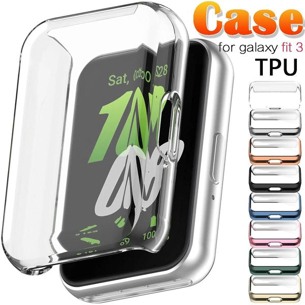 TPU Case With Film for Samsung Galaxy Fit 3 All-around Soft Screen Protector Protective Cover Bumper Shell Accessories for Samsung Galaxy Fit 3 (1PCS