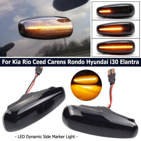2pcs-pair Sequential Flashing LED Turn Signal Side Marker Light for Hyundai I30 CW FD Grandeur TG Avante Elantra Touring KIA Ceed Carens