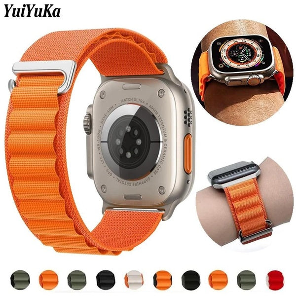 YuiYuKa Nylon Band Sport for Smart Watch Ultra 2-Ultra 49mm Series 10 46mm 42mm 9 8 7 45mm 44mm 40mm 41mm 45mm 42mm 38mm for SmartWatch Series 6 5 4