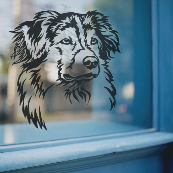 2pcs, Australian Shepherd Night Reflective Stickers Vinyl Decal Car Stickers