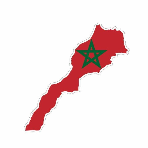 16.8CM*5CM Personality Morocco Decal Map Car Sticker Accessories 6-0593