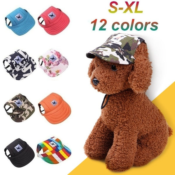 Fashion Cotton Pet Dog Cap Hat Canvas Sunscreen Hat Casual Breathable Dog Baseball Cap Pet Dog Cap