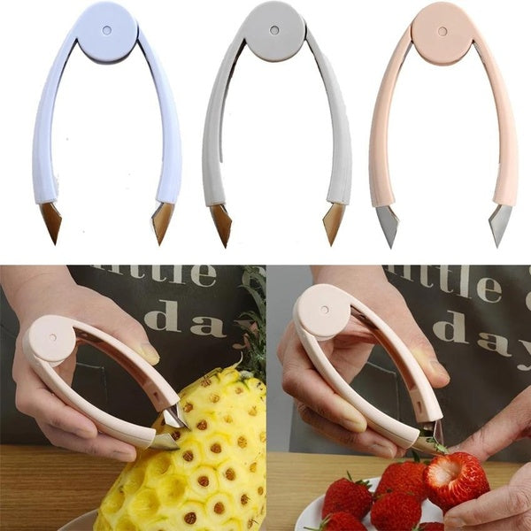 1PC Strawberry Steel Pineapple Eye Peeler Fruit and vegetable Practical Seed Remover Clip Fruit Tools Kitchen Gadgets OK 1233