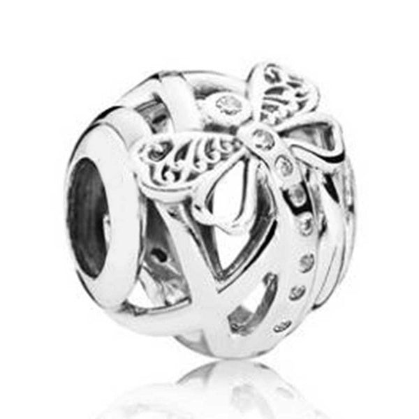 100% 925 charmes en argent sterling charmes roses charmes de libellule de rêve ajustement bracelet original bijoux à bricoler soi-même