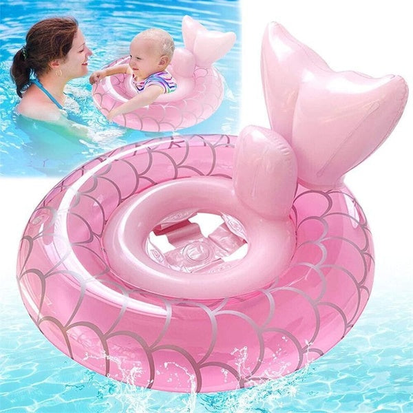 Bébé Anneau De Natation Siège Gonflable Sirène Enfants Piscine Infant Flotteur Sécurité Rose