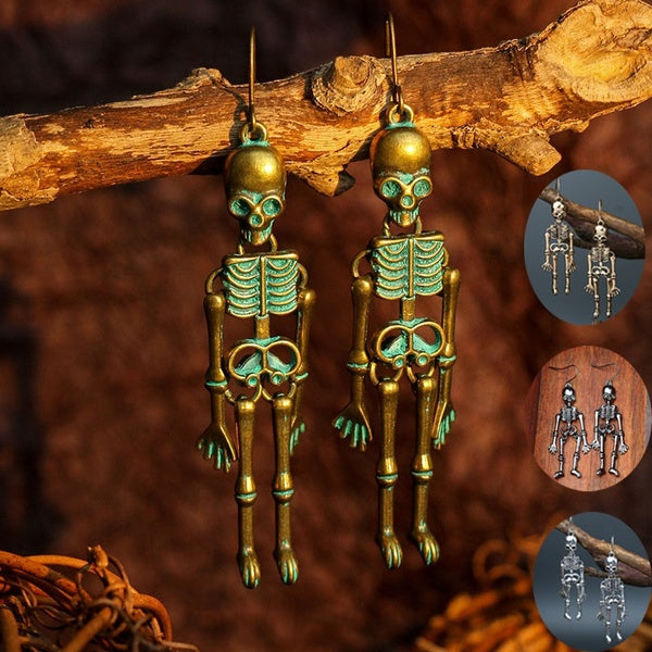 Halloween Dark Retro Style Skull Boucles d'oreilles Europe et États-Unis Discothèque Party Punk Boucles d'oreilles Halloween Bijoux Cadeaux