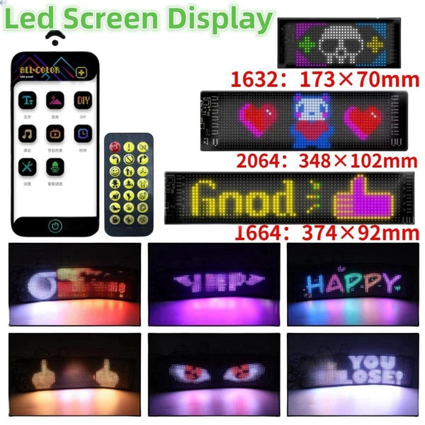 Publicité lumineuse LED Logo Écran d'affichage Lumière DIY Défilement LED Panneau Matrice USB 5V Étanche Application Multilingue Programmable Écran F