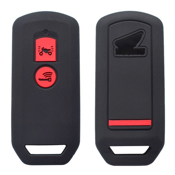 Xukey Étui porte-clés à distance en silicone pour Honda PCX 150 hybride X-ADV SH125 Scoopy SH300 Forza 125 300 2018 2019 Motor Scooter 2 Button Smar