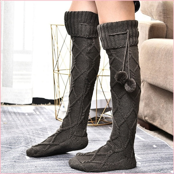 Women's Cable Knit Thigh High Boot Socks Extra Long Winter Over Knee Stockings Leg Warmers