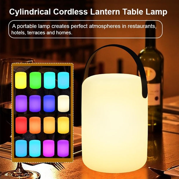 Lampe d'ambiance LED étanche sans fil, lampe de Table avec télécommande intelligente, RGB, lampe de Camping, lampe de nuit Portable pour la décoratio