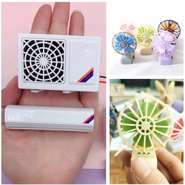 1:12 Dollhouse Accessories Mini Electric Fan- Air Conditioner Doll House Miniatures 1:6 Scene Collection