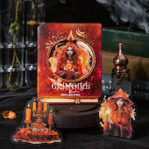 40Pcs-Pack Sacred Magic Book Series Decorative Material Stickers Perfect for Collage Journaling Scrapbooking Diy Supplies