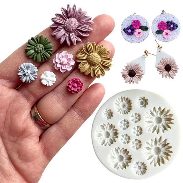 Flower Polymer Clay Mold for Jewelry Making