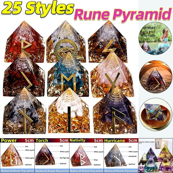 25 Styles Rune Pyramid Art Amethyst Crystals Sphere Constellation Quartz Natural Cristal Room Decor Stone Orgone Energy Healing Reiki Yoga Meditation