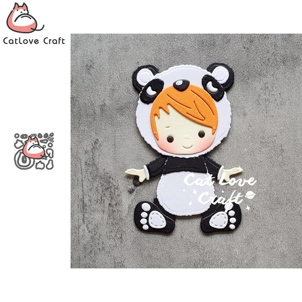 Catlove Panda bébé Animal métal matrices de découpe Scrapbooking moule pochoir découpes carte faisant artisanat gaufrage nouveaux matrices pour 2020