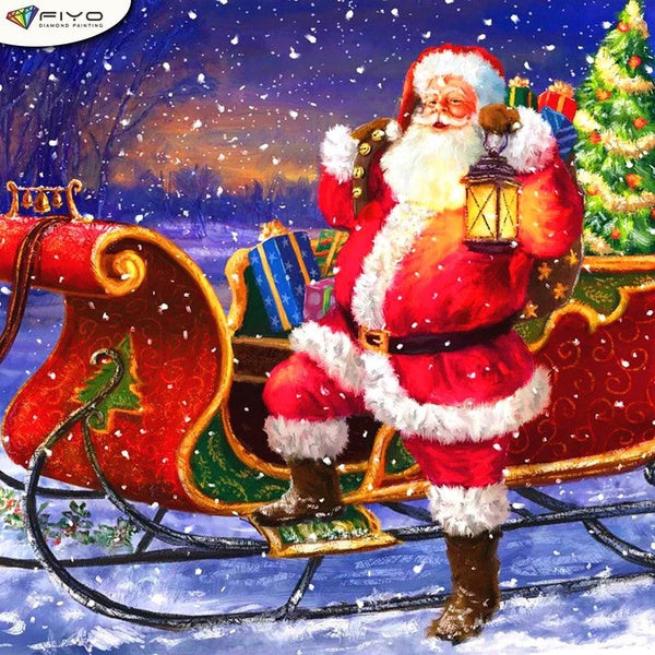 Santa Claus DIY 5D Diamond Painting Full Drill with Number Kits Home and Kitchen Fashion Cross Stitch Embroidery Paintings Canvas Pictures Wall Decor