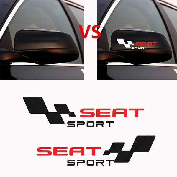 Car Decoration Seat Sport Rearview Mirror Reflective Car Sticker And Decal