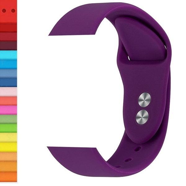 Rubber Band for Smart Watch Ultra 2 -Ultra 9 8 7 49mm 45mm 41mm 44mm 40mm 38mm 42mm for SmartWatch Series SE 6 5 4 3 2 1, Sport Silicone Strap Belt