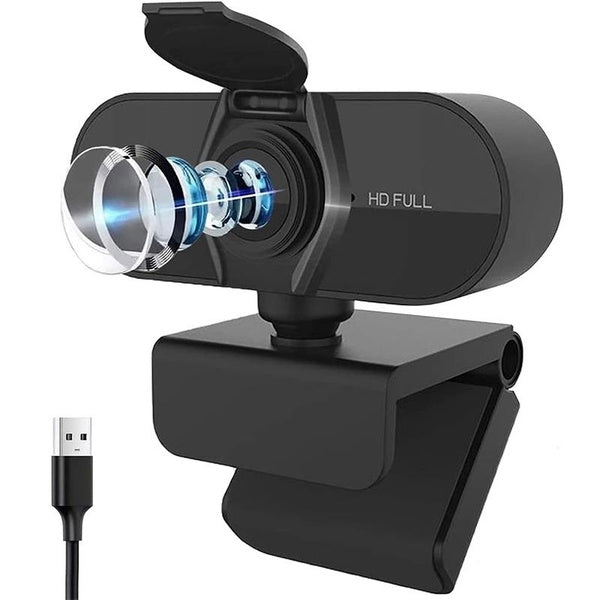 Webcam avec microphone, webcam HD 1080p, webcam d'ordinateur, mise au point automatique Plug and Play, caméra USB pour ordinateur portable, PC-Mac, s