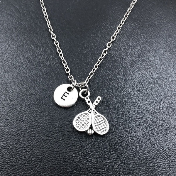 Tennis Gifts, Tennis Racket Necklace, Personalised Tennis Jewellery, Tennis Jewelry, Silver Tennis Racquet Necklace