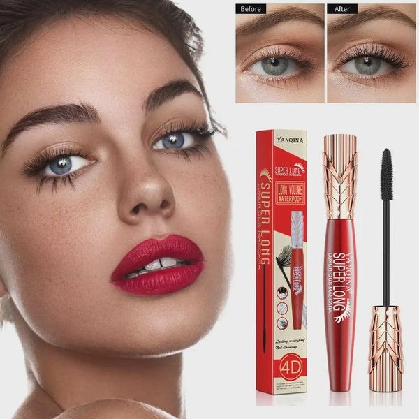 Yanqina Super Long Mascara 4d Waterproof And Sweat Lengthening Mascara Proof Stereo Mascara No Mascara Clumping Luxurious