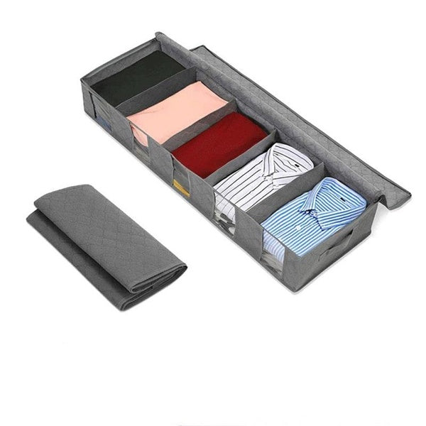 Non Woven Bedroom Bed Bottom Storage Box for Household Use, Cotton Quilts, Miscellaneous Items, Clothing Sorting Storage Box, Dustproof Partition Sto