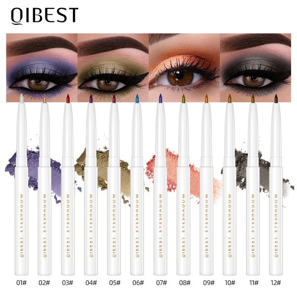 12 Couleur Mat Eye Shadow Eyeliner Crayon Cosmétique Crayon Glitter Fard À Paupières Crayon Maquillage Mat Eye-liner Yeux Stylo Lisse Ombre À Paupièr