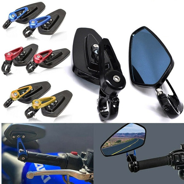 2Pcs Motorcycle Aluminum Rearview Mirror Bar End Side Universal Motorbike Bike Handlebar Rear View Mirrors Modification